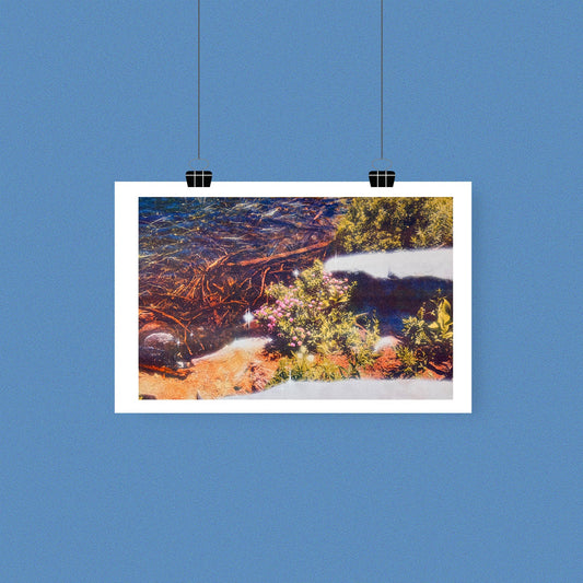 Shimmering Lake Risograph Photo Print