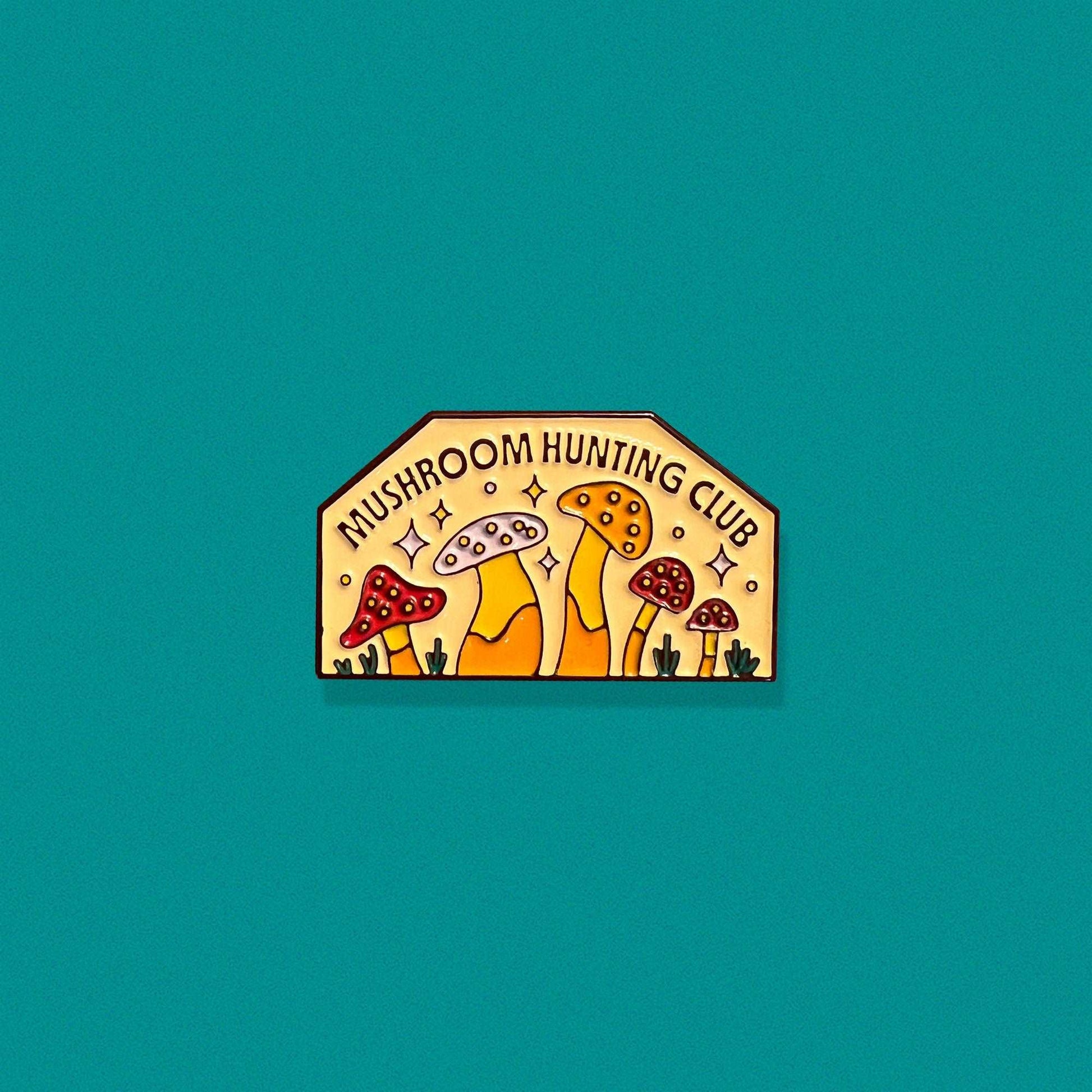 Mushroom Hunting Club Pin
