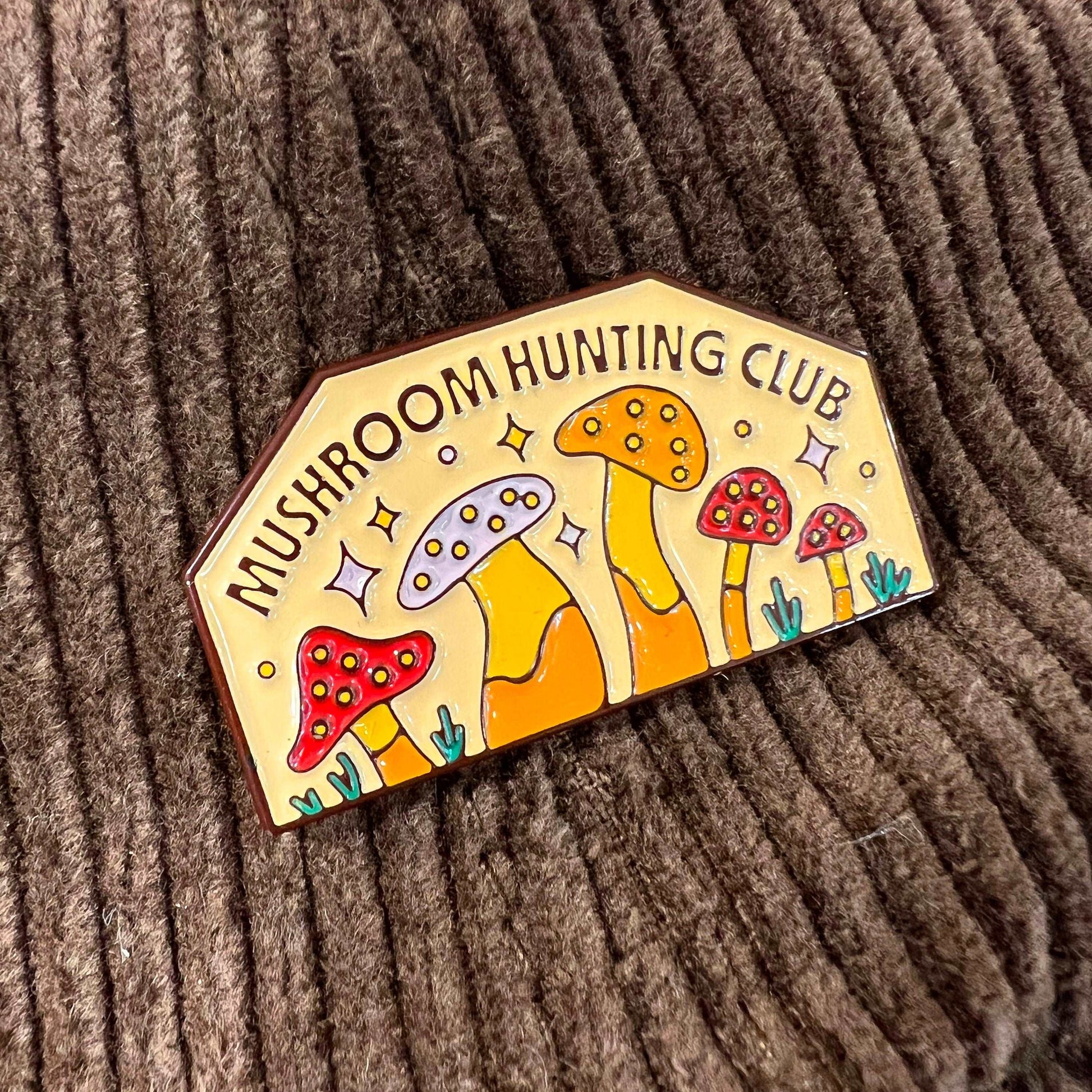 Mushroom Hunting Club Pin