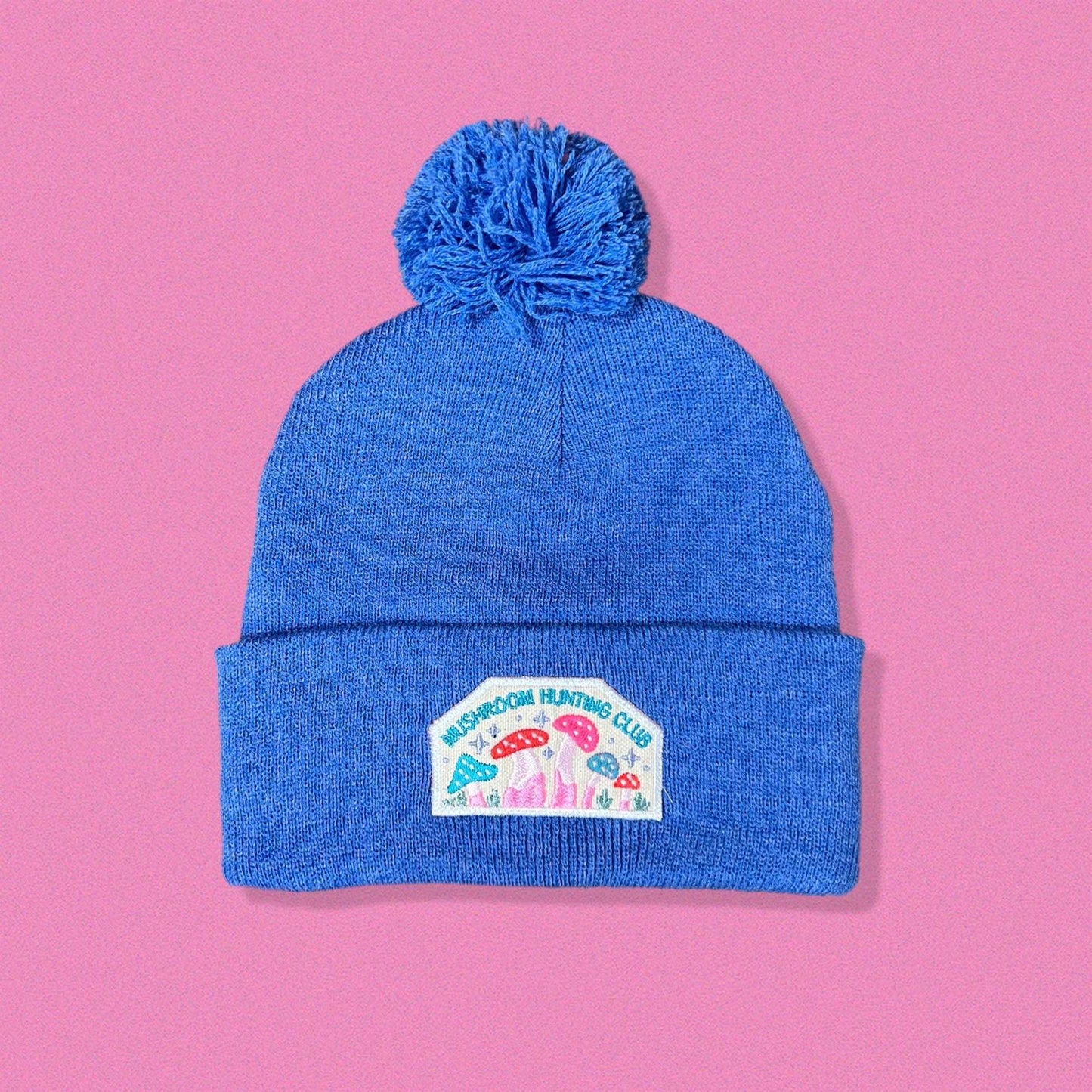 Mushroom Hunting Club Pom Pom Beanie