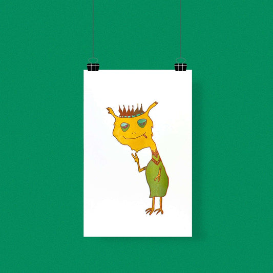 Bud, a Risograph Print