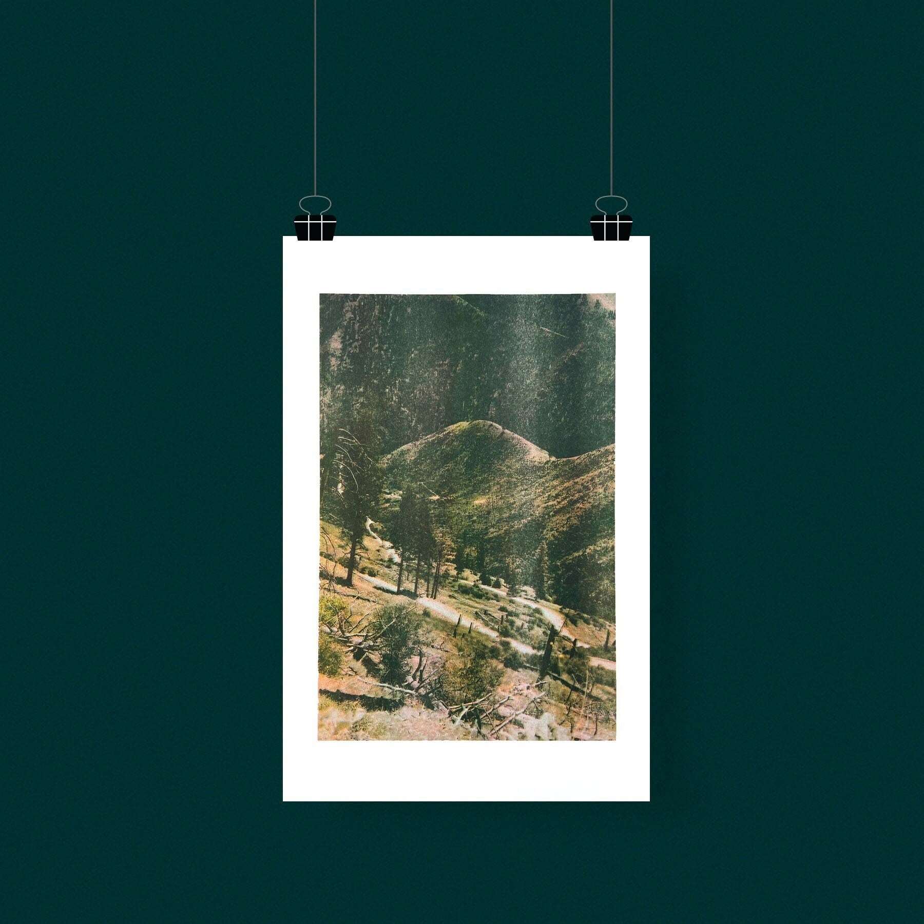 Mountain Pass Risograph Print
