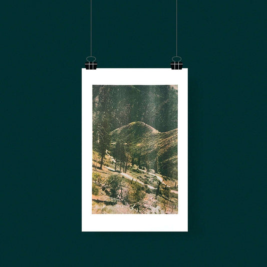 Mountain Pass Risograph Print