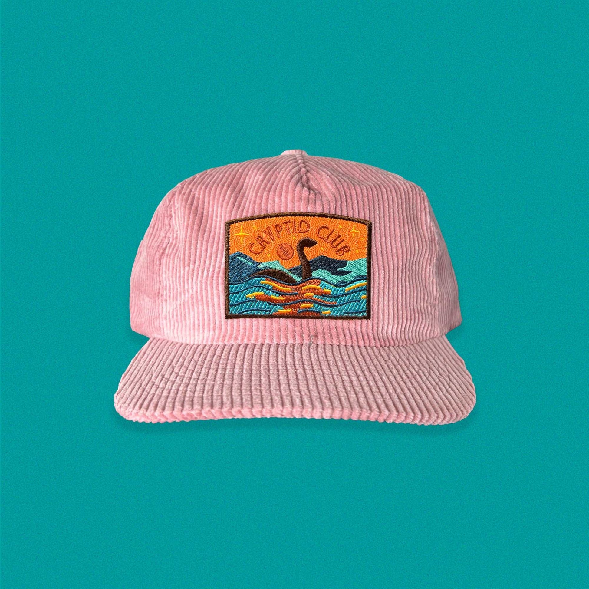 Loch Ness Cryptid Club 5-Panel Corduroy Patch Hat