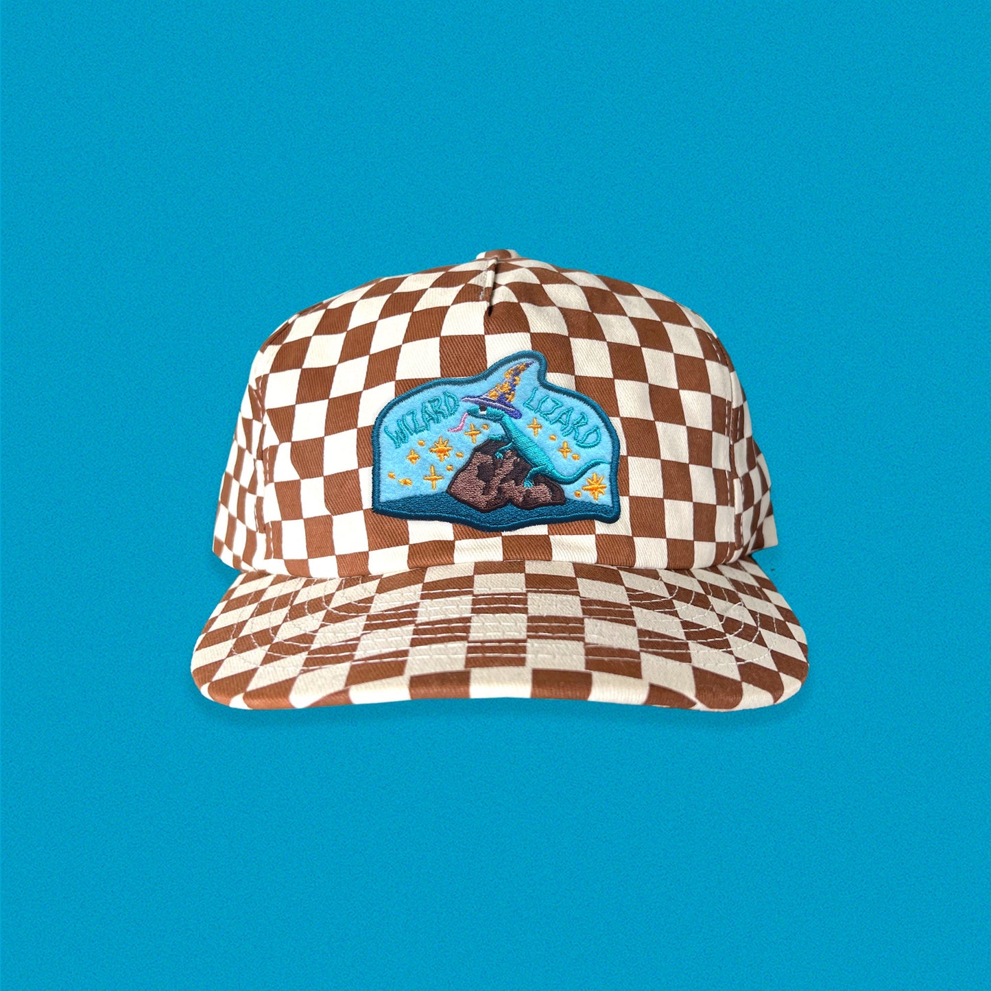 Wizard Lizard 5-Panel Checkered Floppy Hat