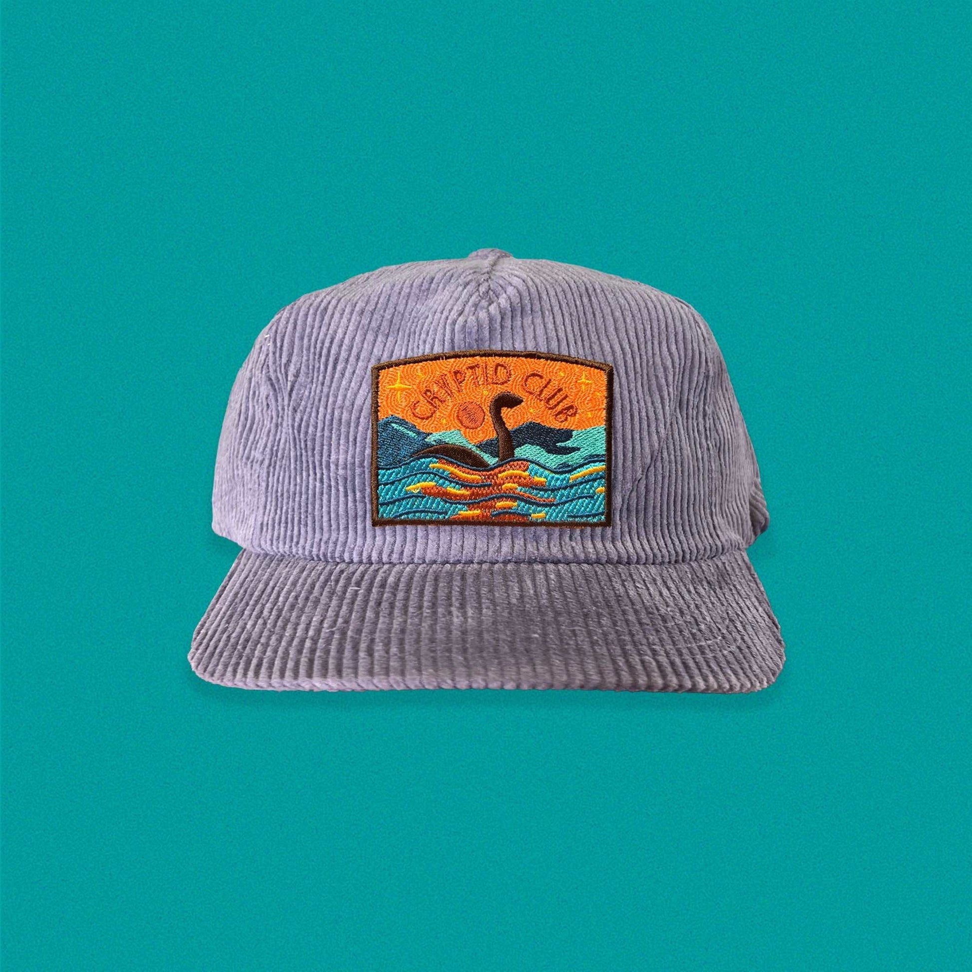 Loch Ness Cryptid Club 5-Panel Corduroy Patch Hat