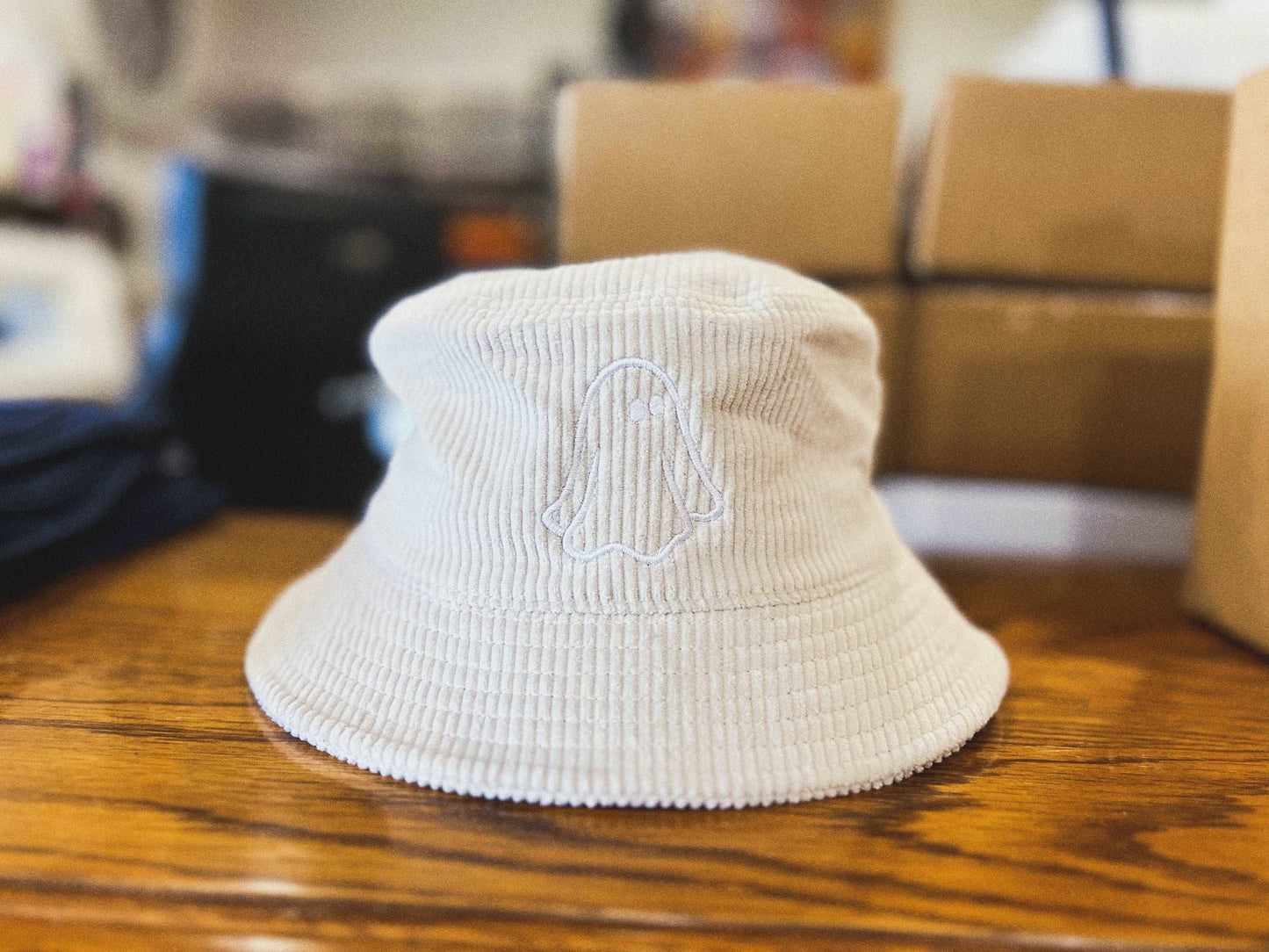 Ghost Corduroy Bucket Hat