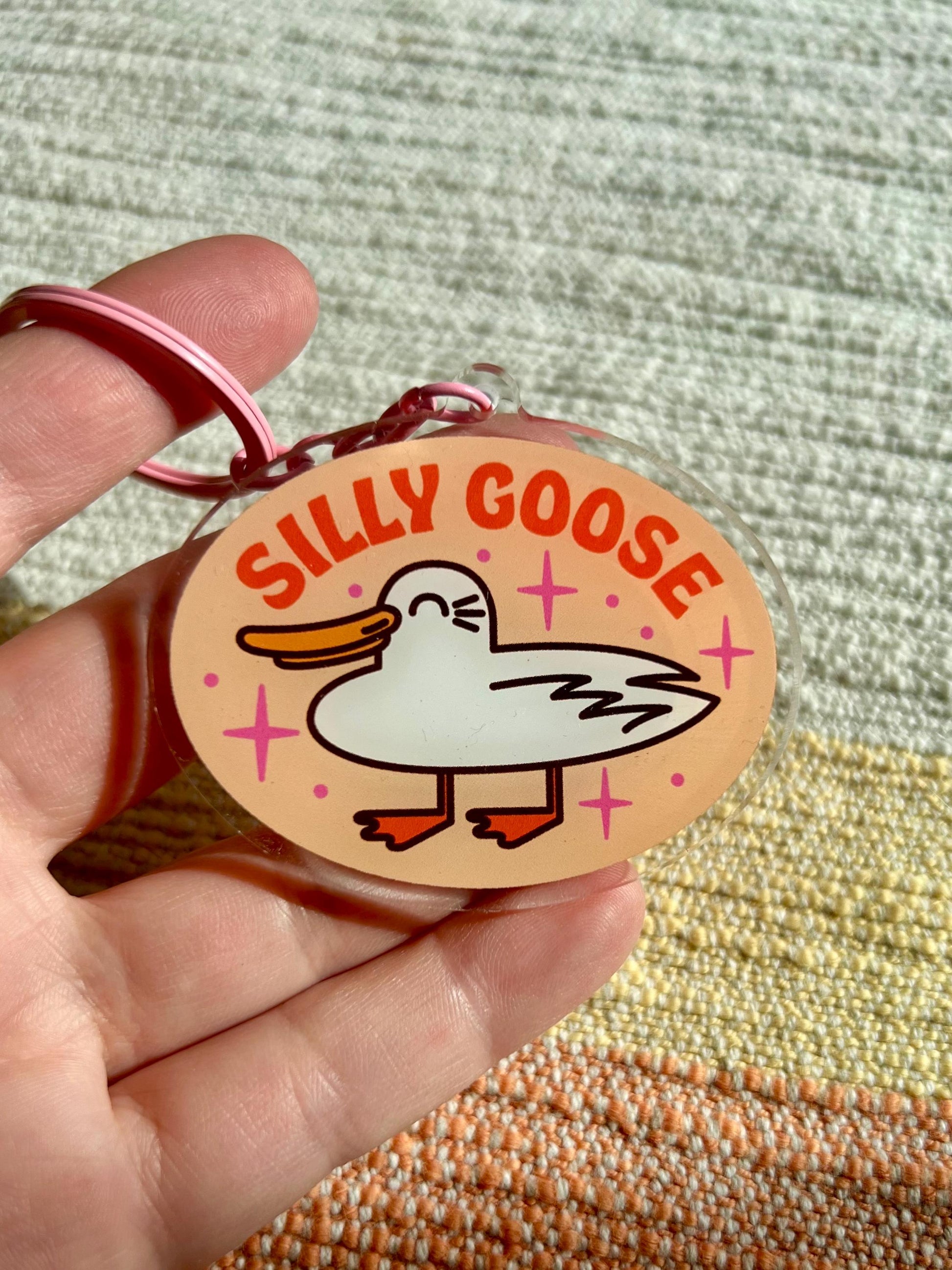 Silly Goose Acrylic Keychain