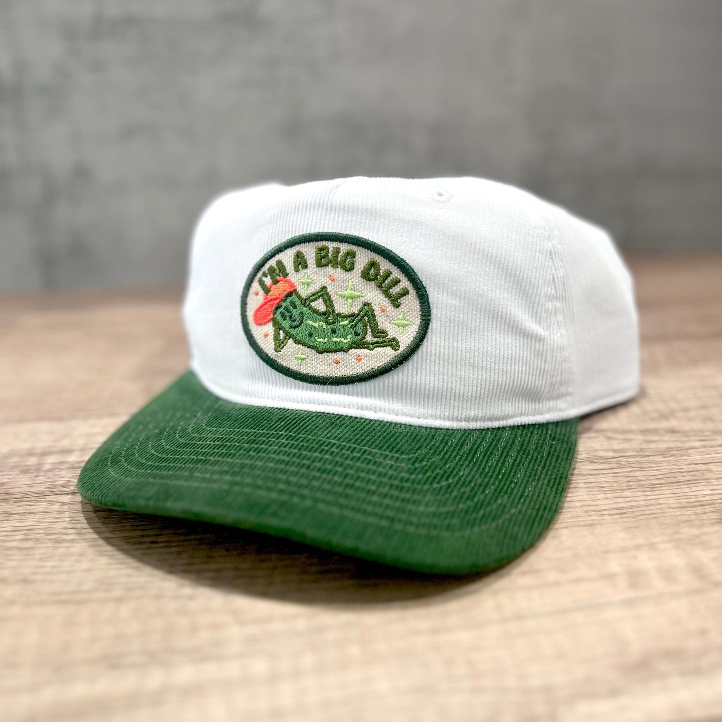 Big Dill Pickle 5-Panel Two-Tone Corduroy Snapback Hat