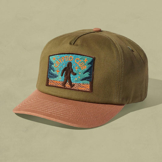 Bigfoot Cryptid Club Retro Two-Tone 5-Panel Floppy Cap