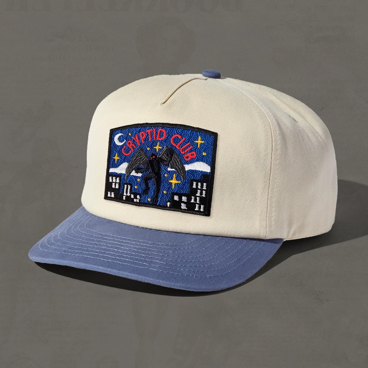 Mothman Cryptid Club Retro Two-Tone 5-Panel Floppy Cap