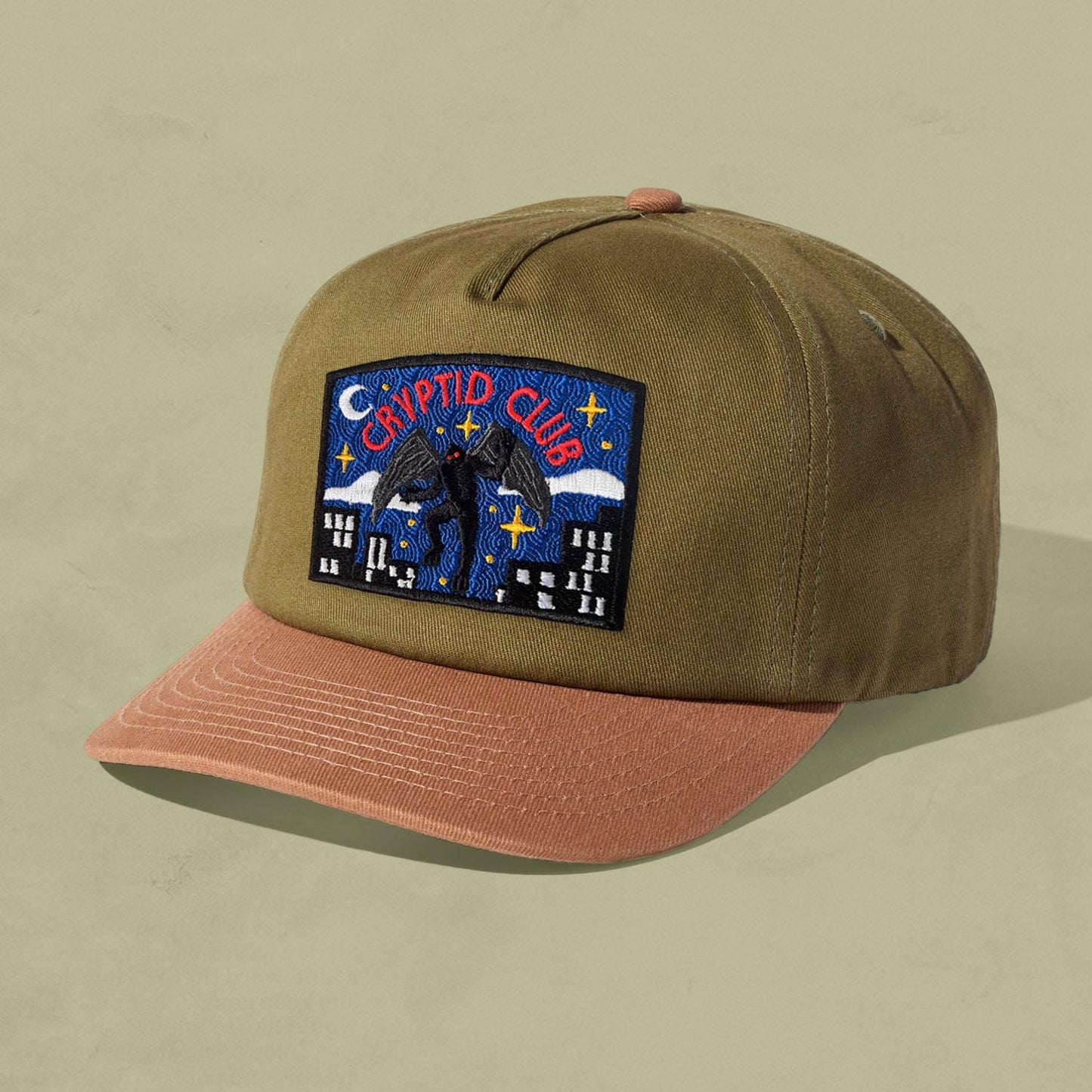 Mothman Cryptid Club Retro Two-Tone 5-Panel Floppy Cap