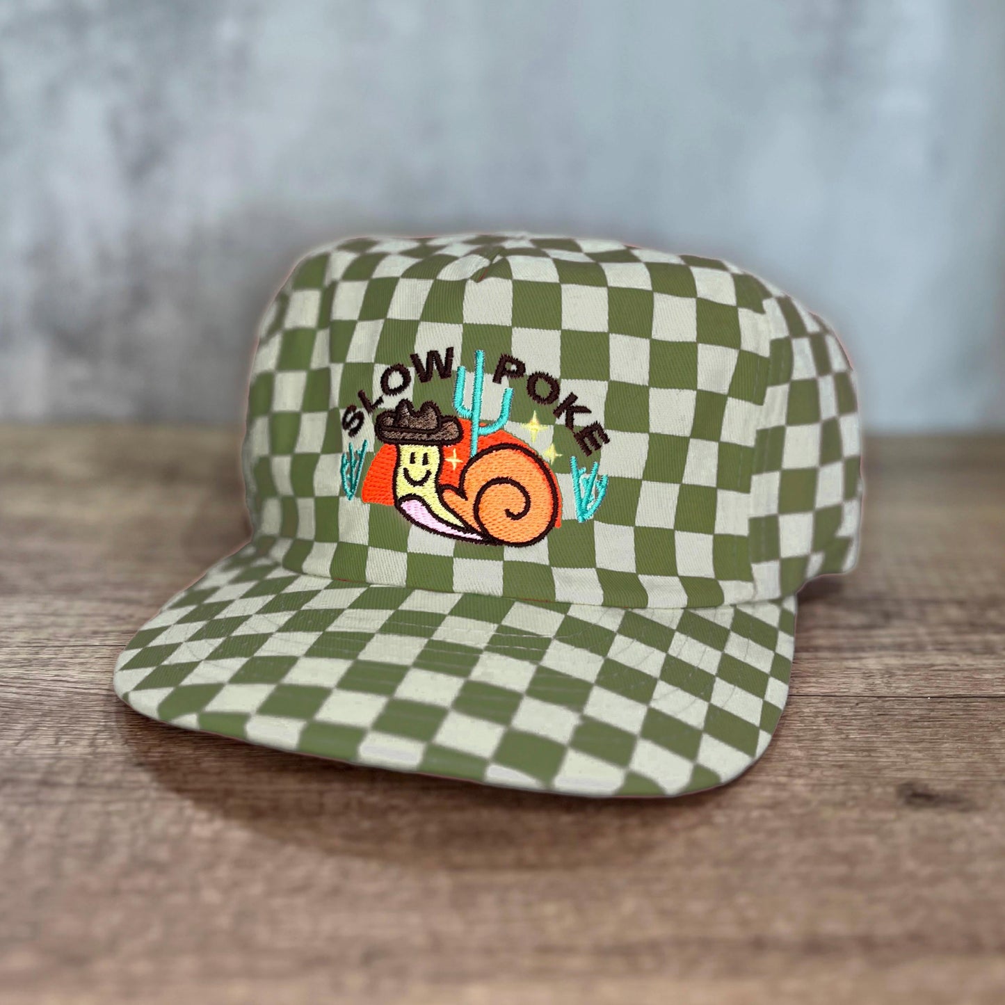 Slow Poke 5-Panel Checkered Floppy Hat