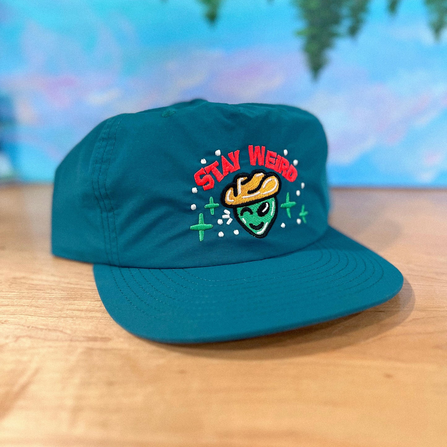 Stay Weird Alien Cowboy Surf Hat