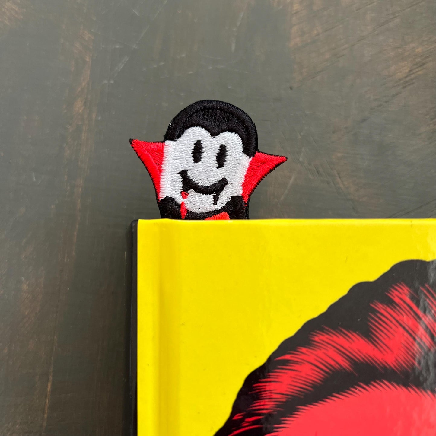 Vampire Book Worm Embroidered Bookmark