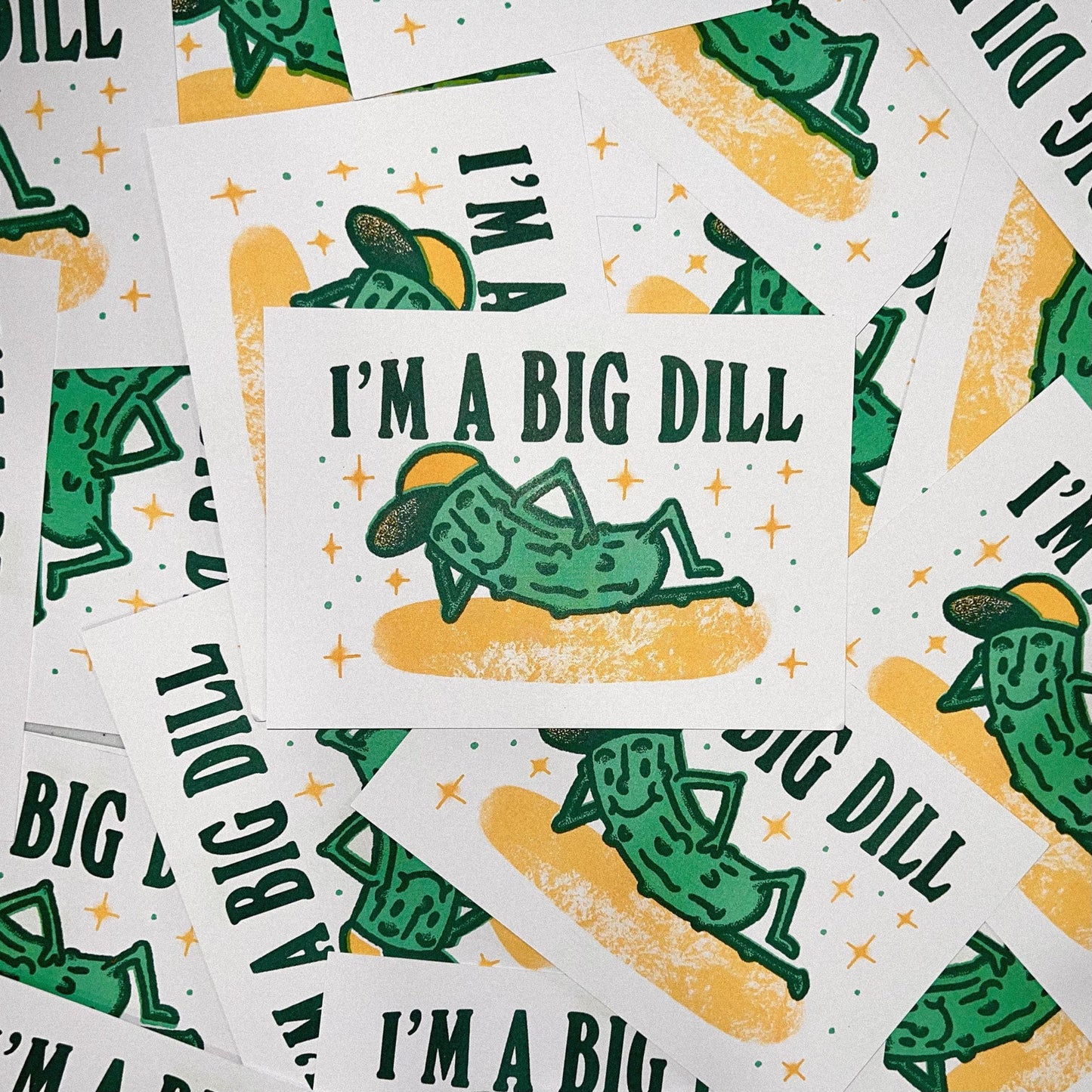 I'm a Big Dill 5x7 Risograph Print