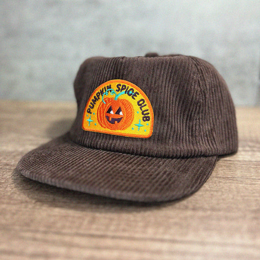 Pumpkin Spice Club 5-Panel Corduroy Hat