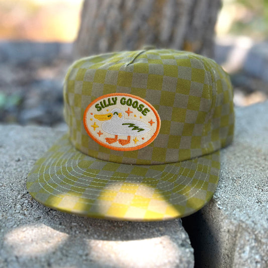 Silly Goose 5-Panel Checkered Floppy Hat