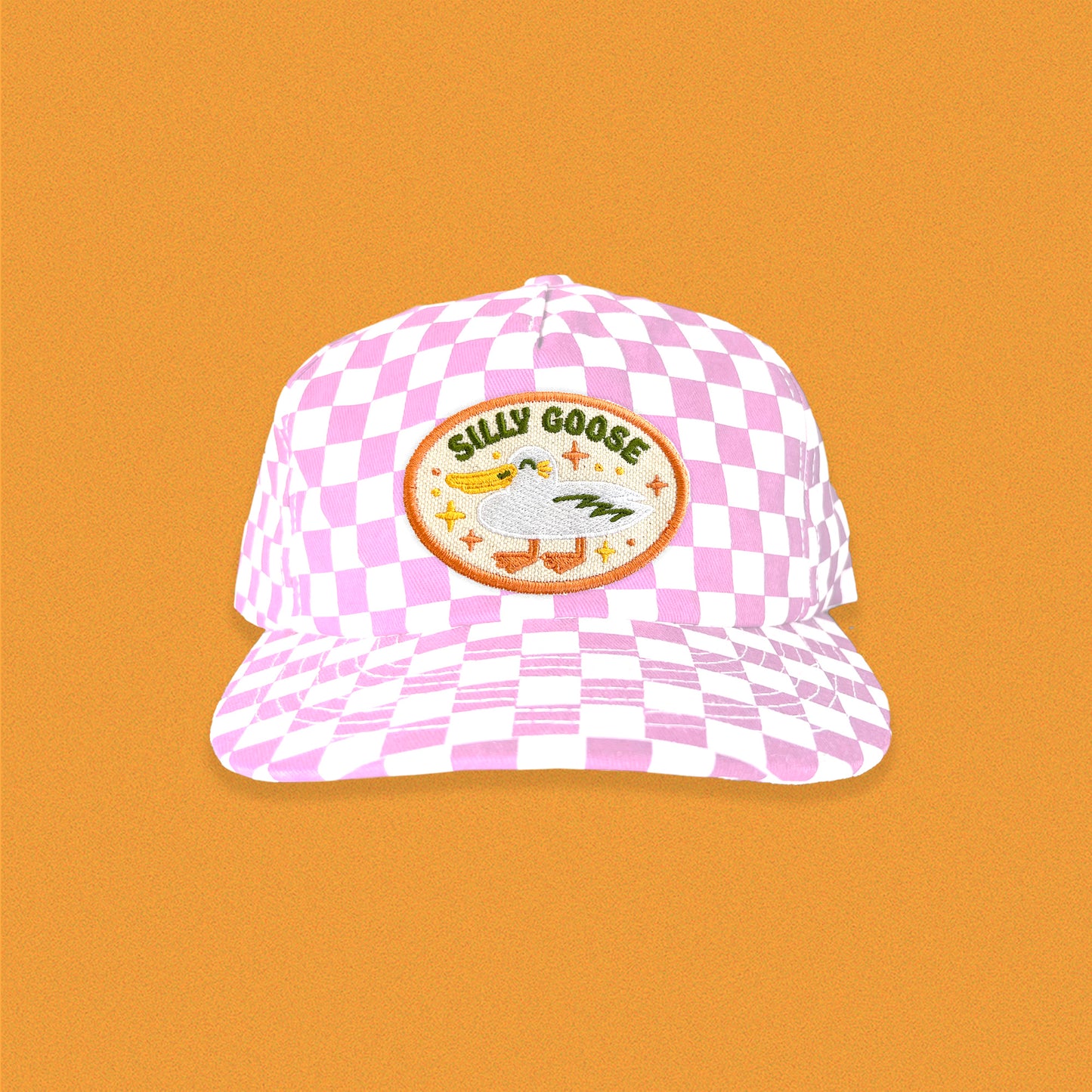 Silly Goose 5-Panel Checkered Floppy Hat
