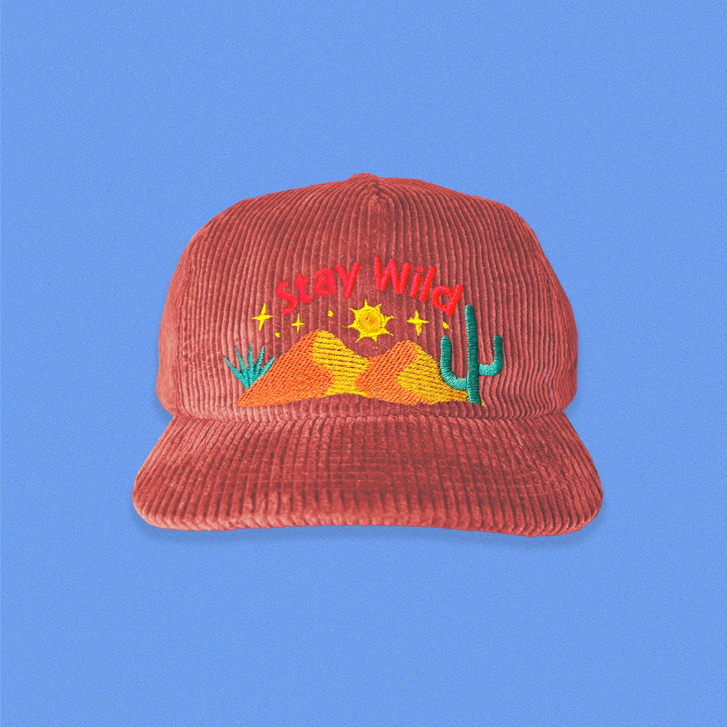 Stay Wild 5-Panel Corduroy Hat