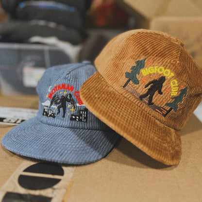 Bigfoot Cryptid Club 5-Panel Corduroy Hat