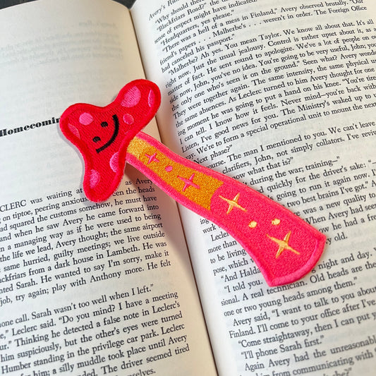 Mushroom Embroidered Bookmark