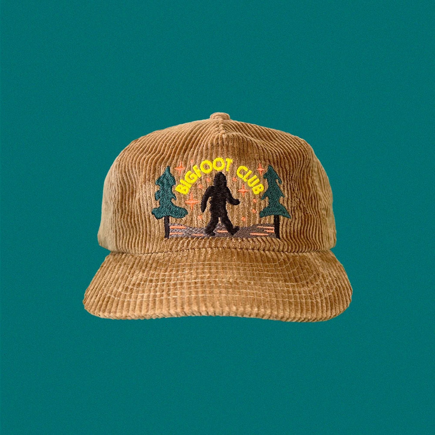 Bigfoot Cryptid Club 5-Panel Corduroy Hat