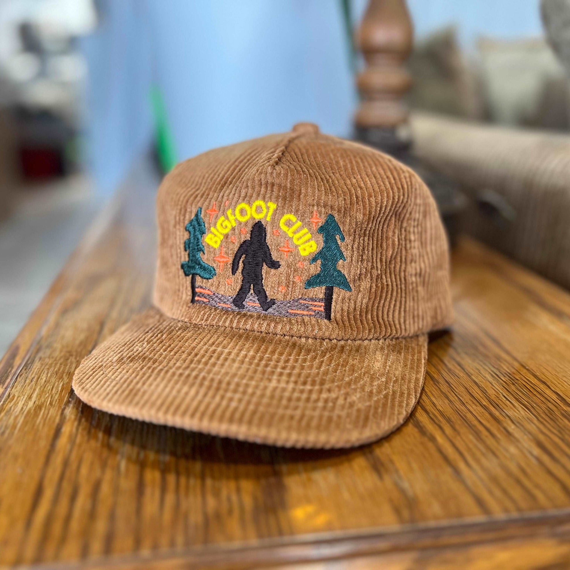 Bigfoot Cryptid Club 5-Panel Corduroy Hat