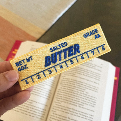 Butter Stick Embroidered Bookmark Patch