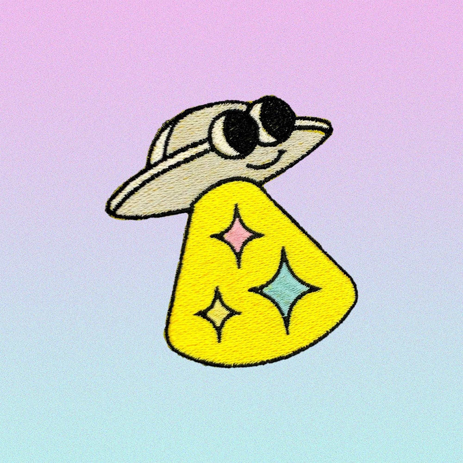 Googly Eyed UFO Patch