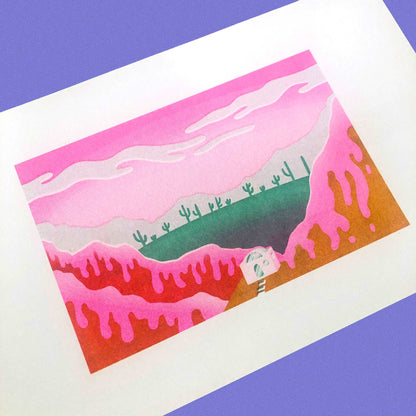 Bubblegum Nightmare Risograph Print