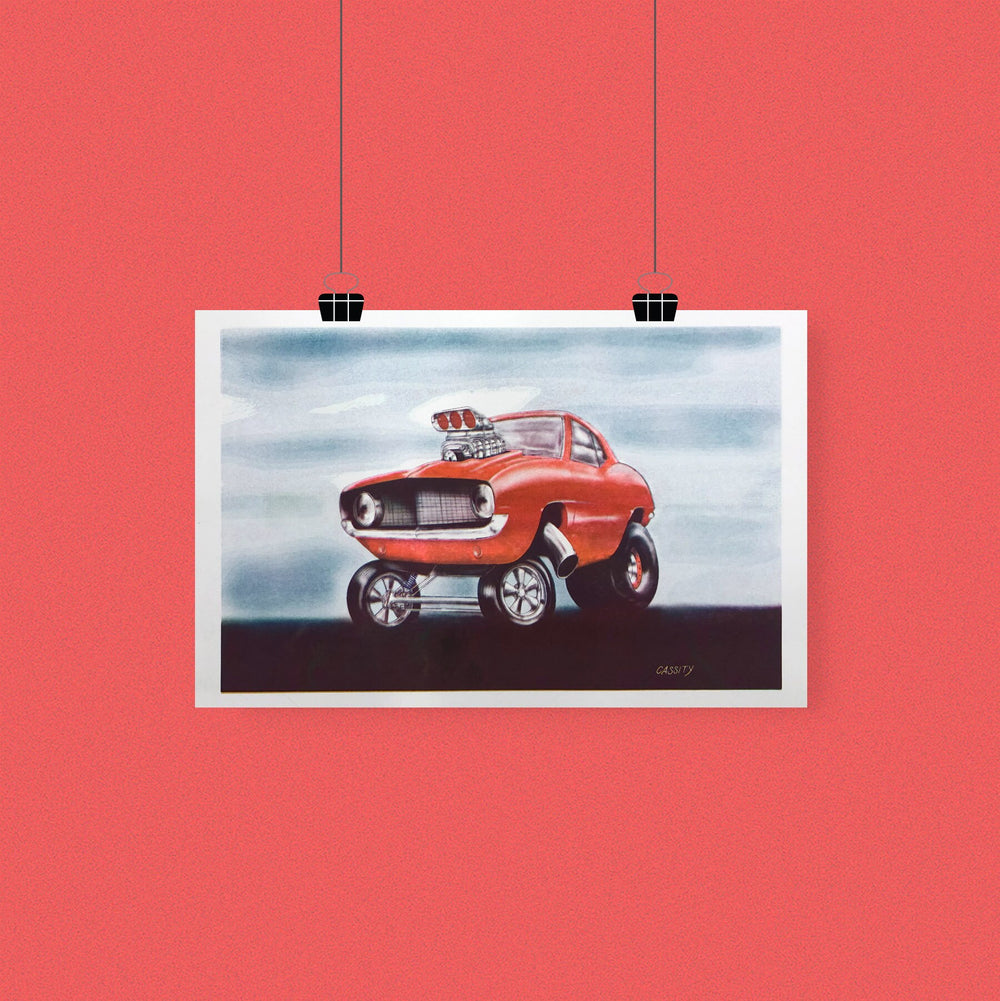 Risograph '69 Camaro Art 11"x17" Tabloid Risograph Print