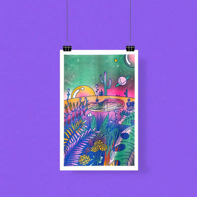 The Crystal Lake 11"x17" Tabloid Risograph Print