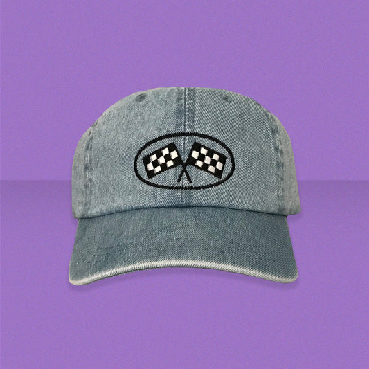 Race Flags Denim Dad Hat