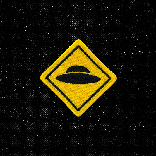 UFO Warning Sign Patch