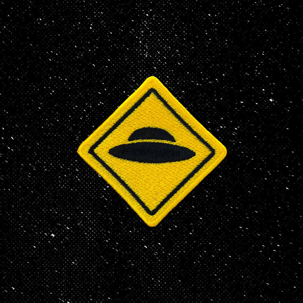 UFO Warning Sign Patch