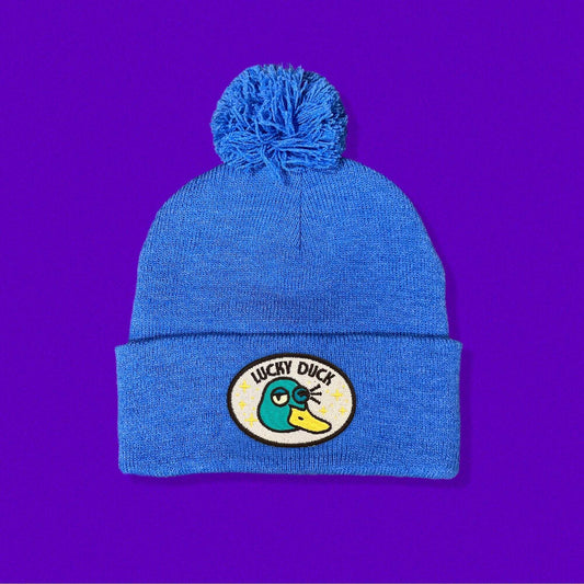 Lucky Duck Pom Pom Beanie