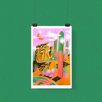 Bubblegum Mirage Risograph Print