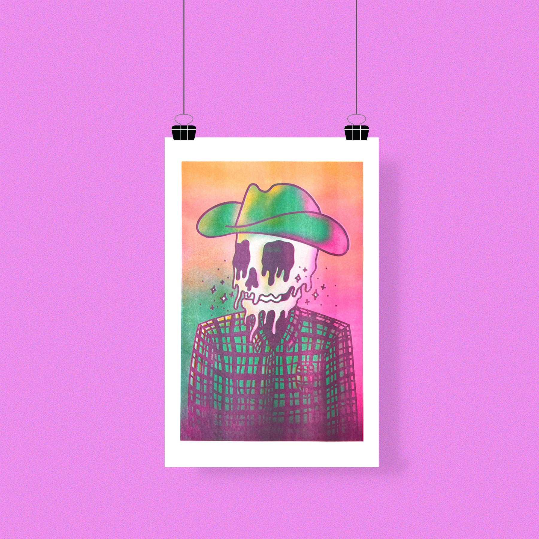 Howdy, Partner Risograph Print