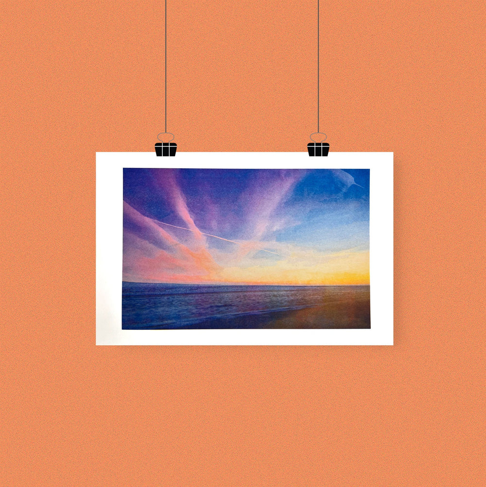Sherbet Sunrise 11"x17" Tabloid Risograph Print