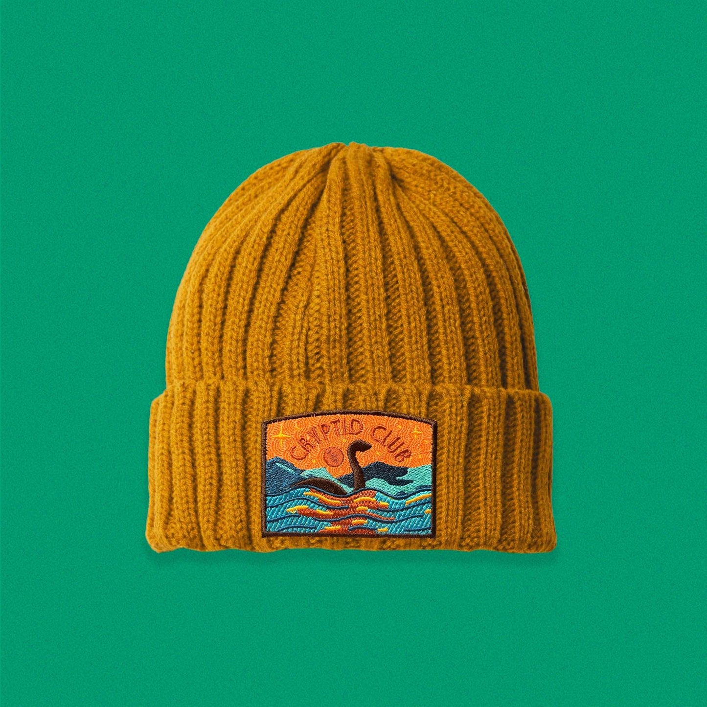 Loch Ness Cryptid Club Cable Knit Beanie