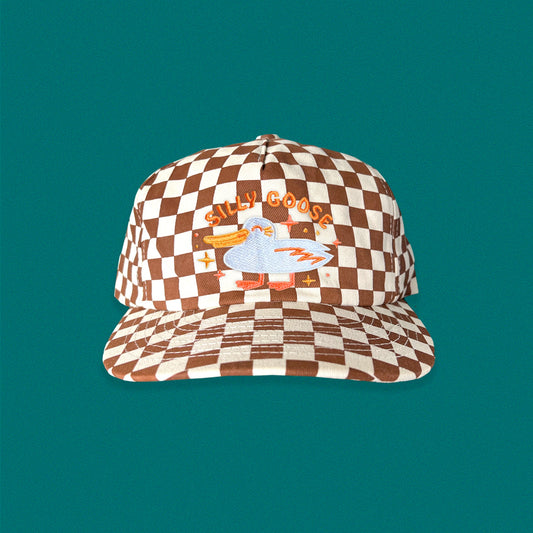 Silly Goose 5-Panel Checkered Floppy Hat