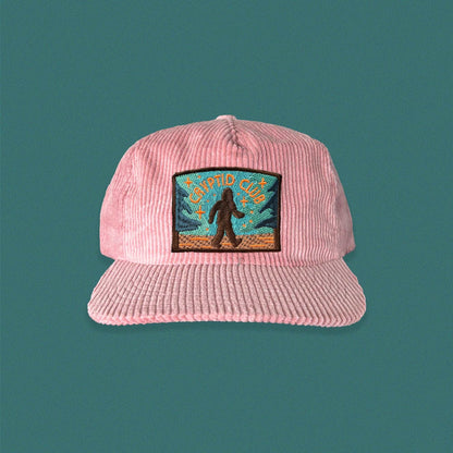 Bigfoot Cryptid Club 5-Panel Corduroy Patch Hat