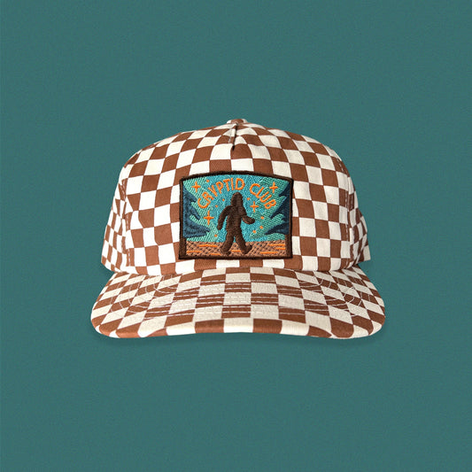 Bigfoot Cryptid Club 5-Panel Checkered Floppy Hat