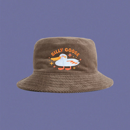 Silly Goose Corduroy Bucket Hat