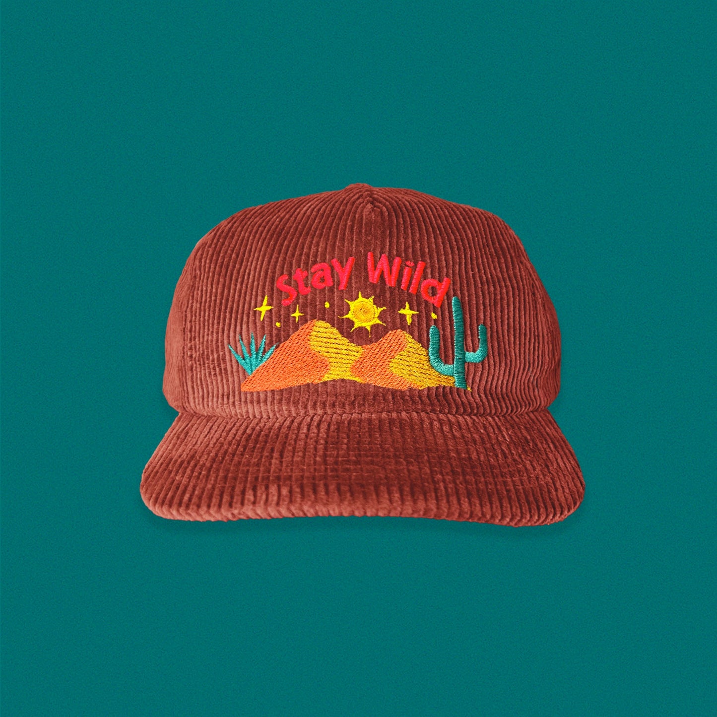 Stay Wild 5-Panel Corduroy Hat