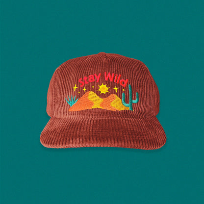 Stay Wild 5-Panel Corduroy Hat