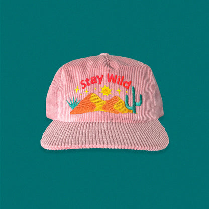 Stay Wild 5-Panel Corduroy Hat