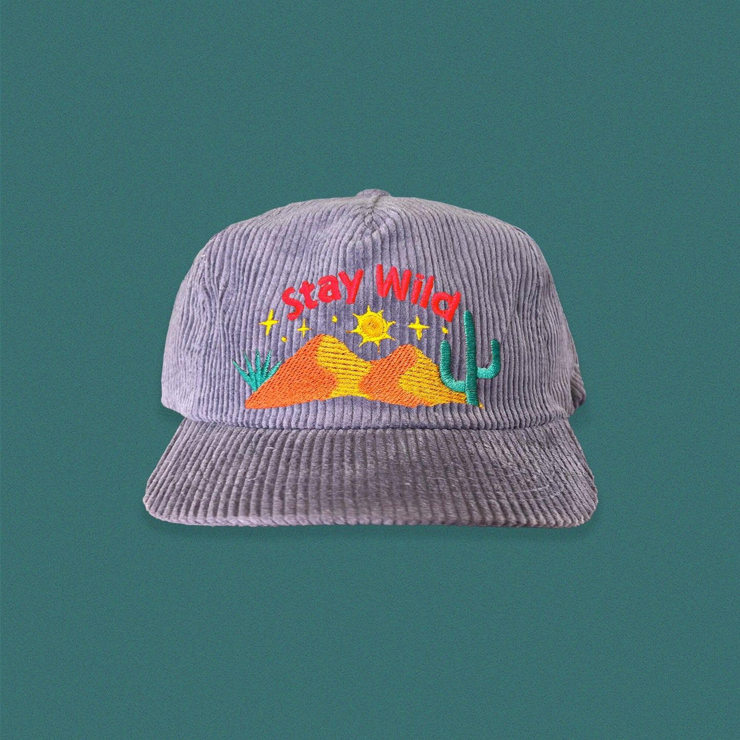 Stay Wild 5-Panel Corduroy Hat