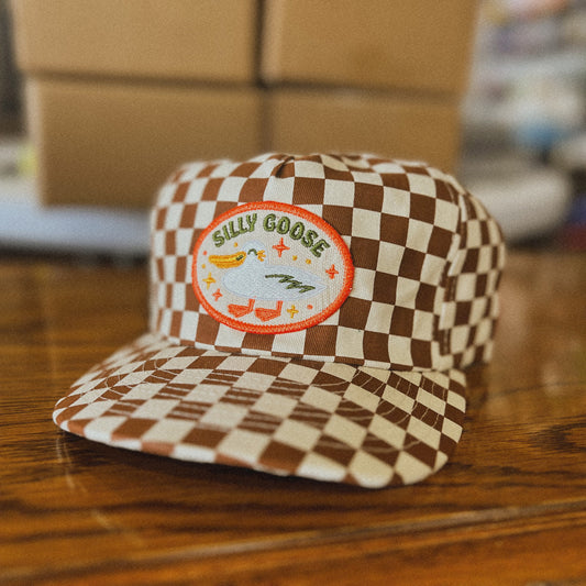 Silly Goose 5-Panel Checkered Floppy Hat